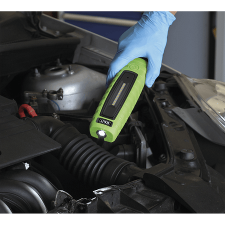 Sealey Cordless 360Â¶Ãº 10 SMD + 3W LED Rechargeable Inspection Lamp Green Lithium-ion Model No-LED360G