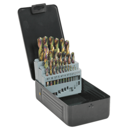 Sealey HSS Drill Bit Set 25pc Titanium Coated - Metric Model No-S0938
