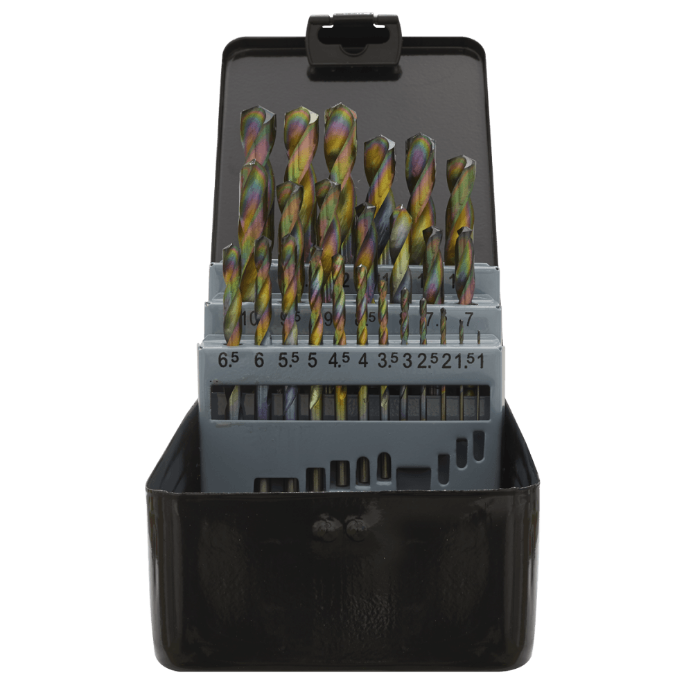 Sealey HSS Drill Bit Set 25pc Titanium Coated - Metric Model No-S0938