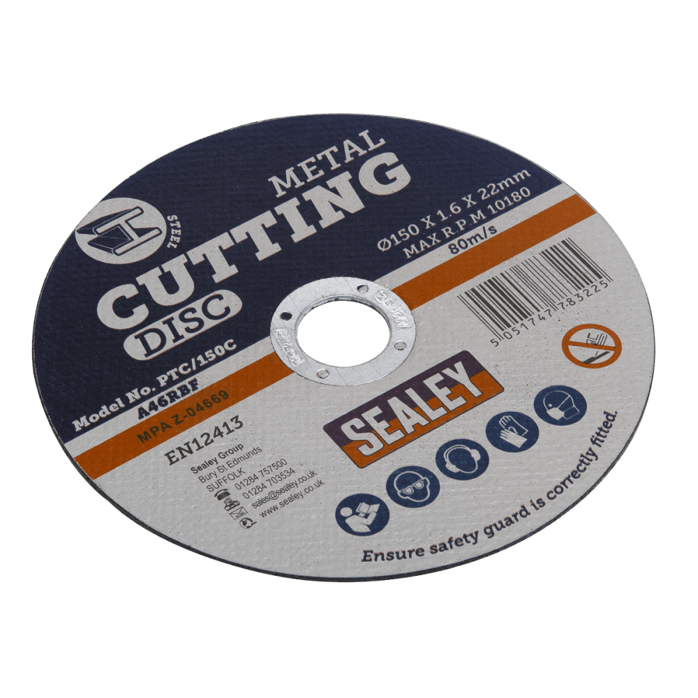 Sealey Cutting Disc 150 x 1.6mm 22mm Bore Model No-PTC/150C
