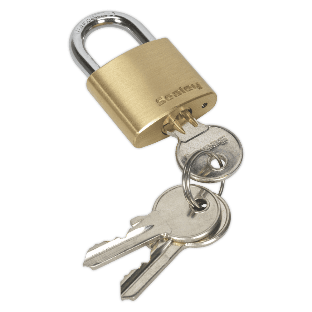 Sealey Brass Body Padlock 30mm Model No-PL100