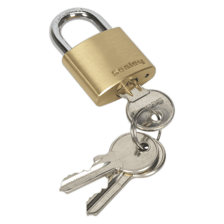 Sealey Brass Body Padlock 30mm Model No-PL100