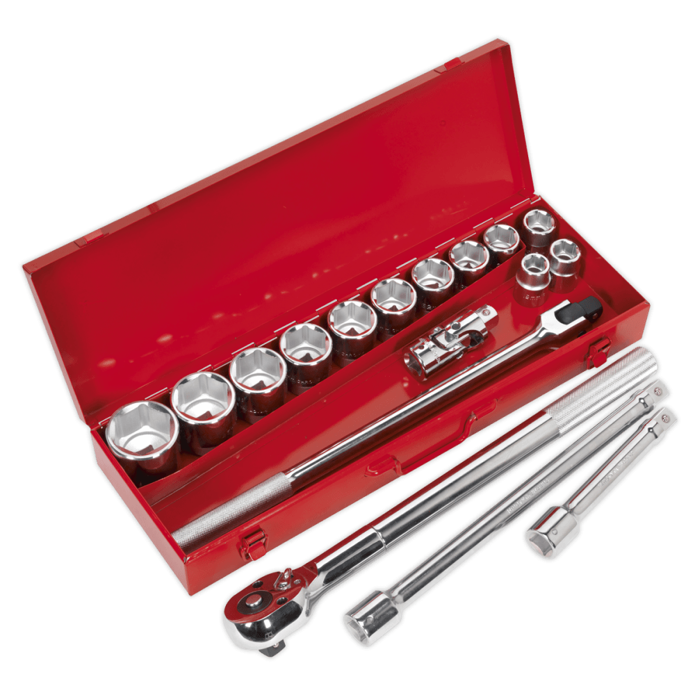 Sealey Socket Set 17pc 3/4"Sq Drive WallDrive Metric Model No-AK2597