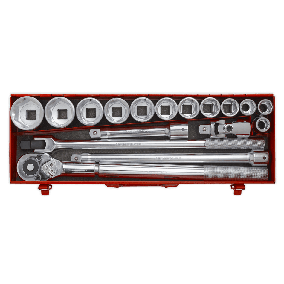 Sealey Socket Set 17pc 3/4"Sq Drive WallDrive Metric Model No-AK2597