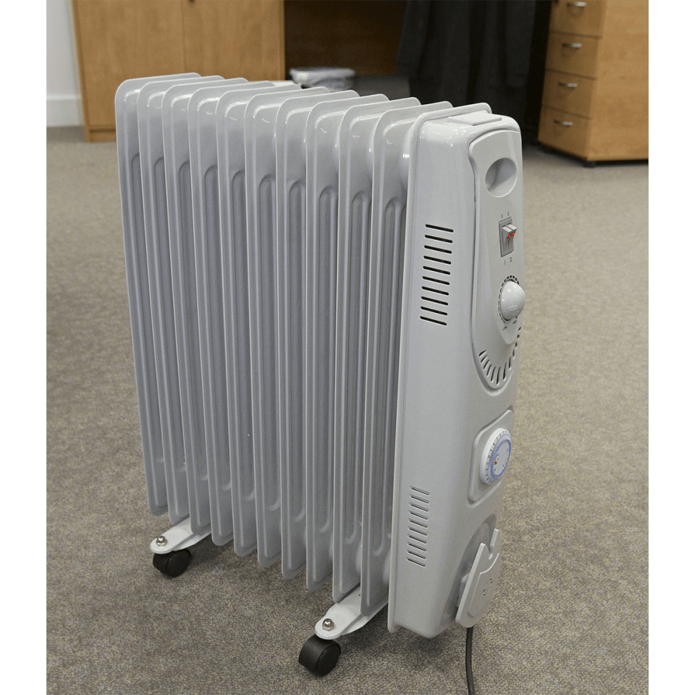 Sealey Oil Filled Radiator 2500W/230V 11 Element with Timer Model No-RD2500T
