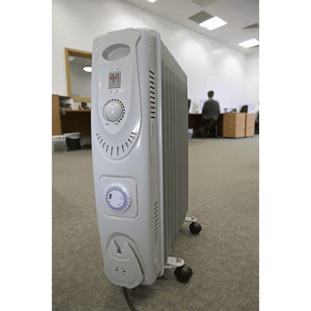 Sealey Oil Filled Radiator 2500W/230V 11 Element with Timer Model No-RD2500T