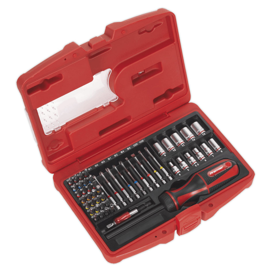 Sealey Fine Tooth Ratchet Screwdriver & Accessory Set 51pc Model No-AK64903