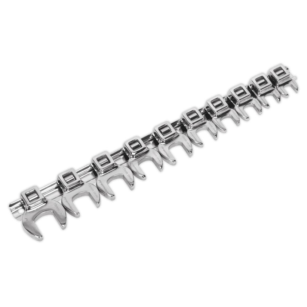 Sealey Crow's Foot Open End Spanner Set 10pc 3/8"Sq Drive Metric Model No-AK5989