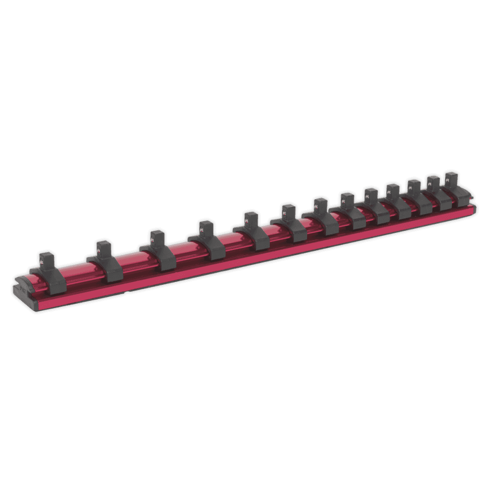 Sealey Socket Retaining Rail Magnetic 1/4"Sq Drive 13 Clips Model No-AK27082