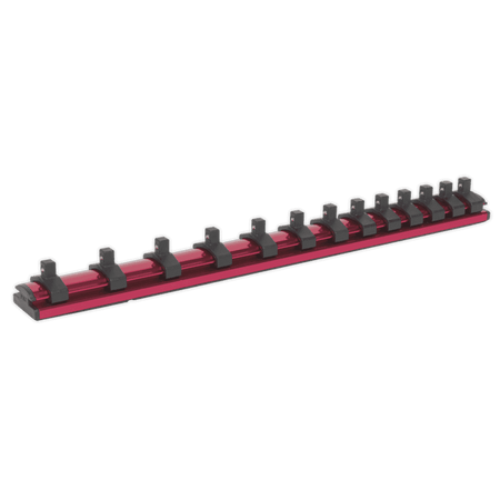 Sealey Socket Retaining Rail Magnetic 1/4"Sq Drive 13 Clips Model No-AK27082