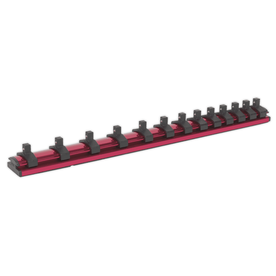 Sealey Socket Retaining Rail Magnetic 1/4"Sq Drive 13 Clips Model No-AK27082