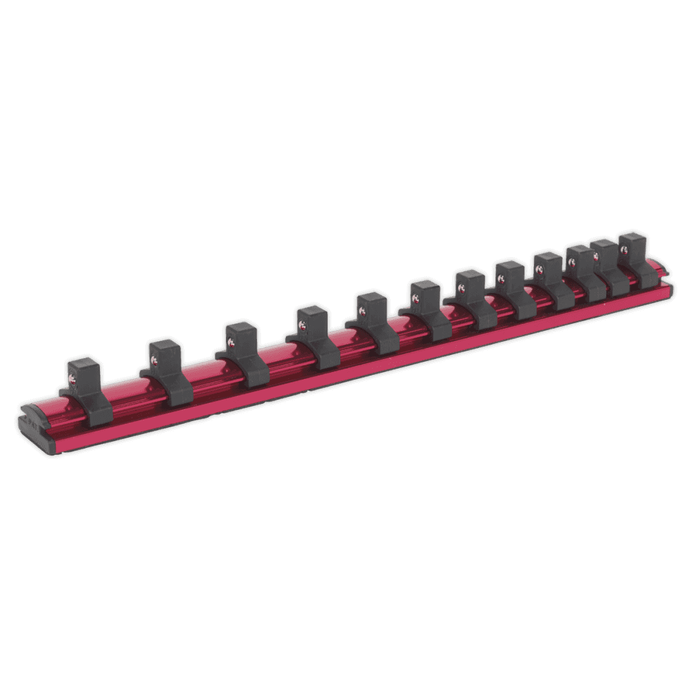 Sealey Socket Retaining Rail Magnetic 3/8"Sq Drive 12 Clips Model No-AK27083