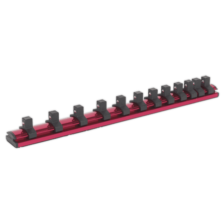 Sealey Socket Retaining Rail Magnetic 3/8"Sq Drive 12 Clips Model No-AK27083