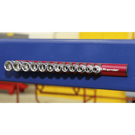 Sealey Socket Retaining Rail Magnetic 3/8"Sq Drive 12 Clips Model No-AK27083