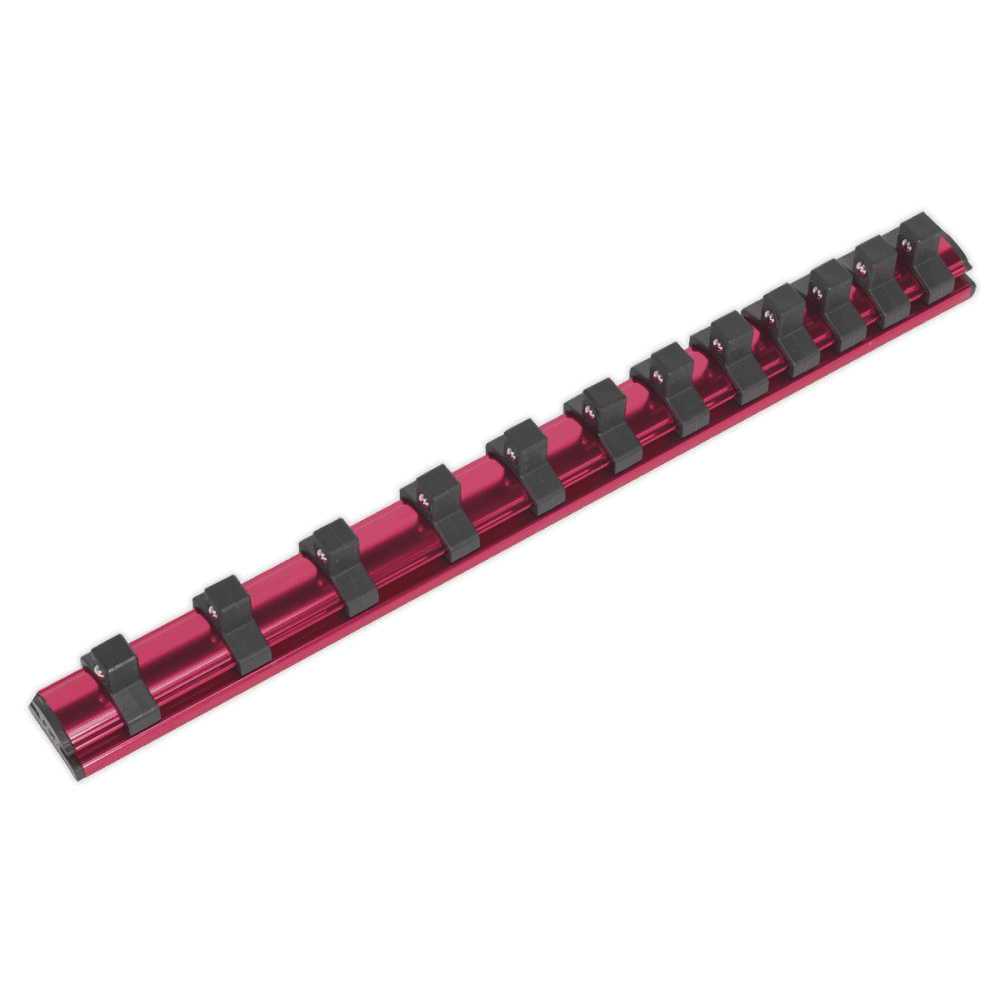 Sealey Socket Retaining Rail Magnetic 3/8"Sq Drive 12 Clips Model No-AK27083