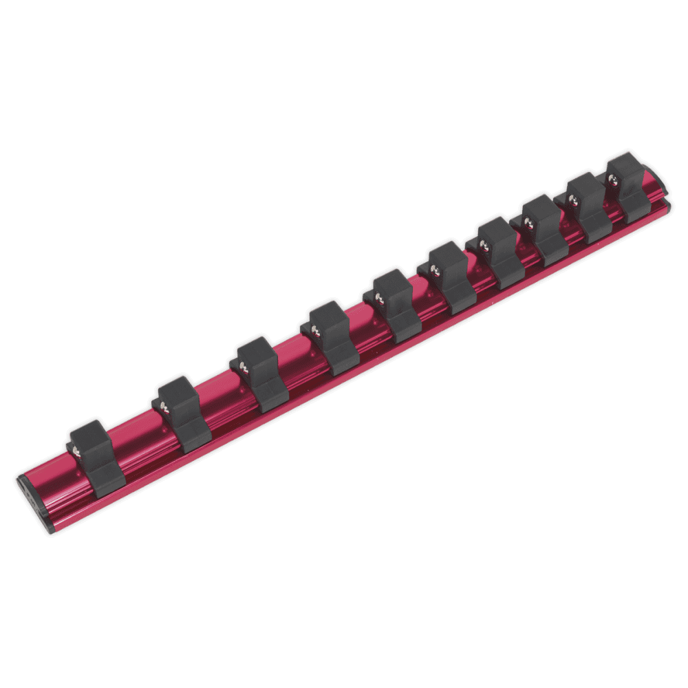 Sealey Socket Retaining Rail Magnetic 1/2"Sq Drive 10 Clips Model No-AK27084