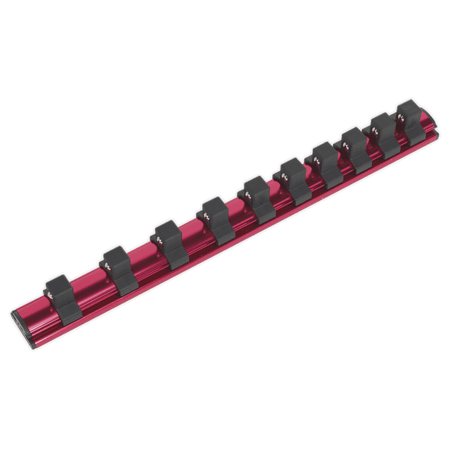 Sealey Socket Retaining Rail Magnetic 1/2"Sq Drive 10 Clips Model No-AK27084