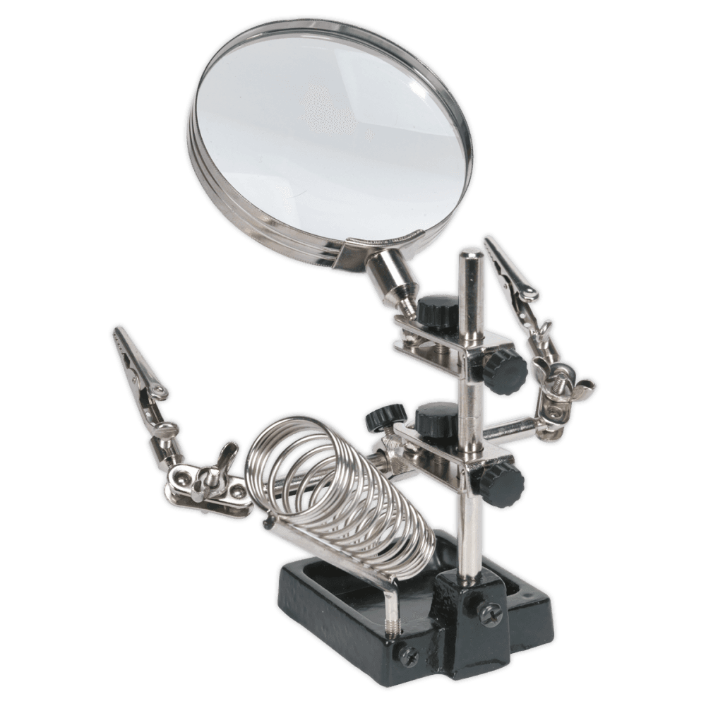 Sealey Mini Robot Soldering Stand with Magnifier & Iron Holder Model No-SD150H