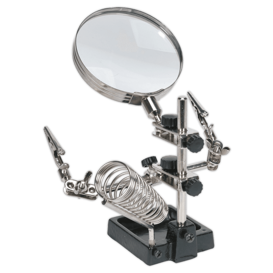 Sealey Mini Robot Soldering Stand with Magnifier & Iron Holder Model No-SD150H