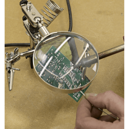 Sealey Mini Robot Soldering Stand with Magnifier & Iron Holder Model No-SD150H
