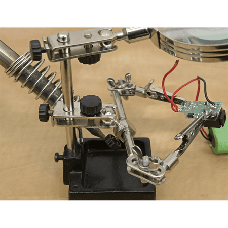 Sealey Mini Robot Soldering Stand with Magnifier & Iron Holder Model No-SD150H