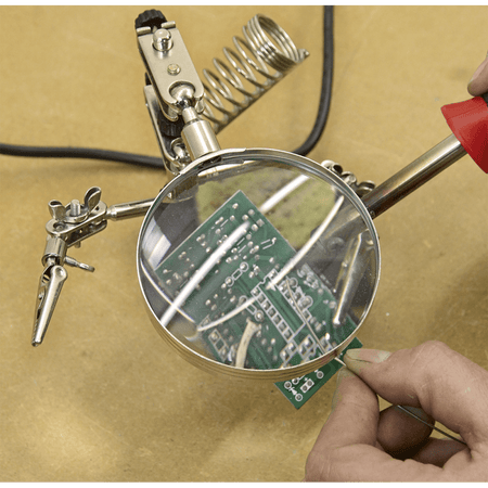 Sealey Mini Robot Soldering Stand with Magnifier & Iron Holder Model No-SD150H