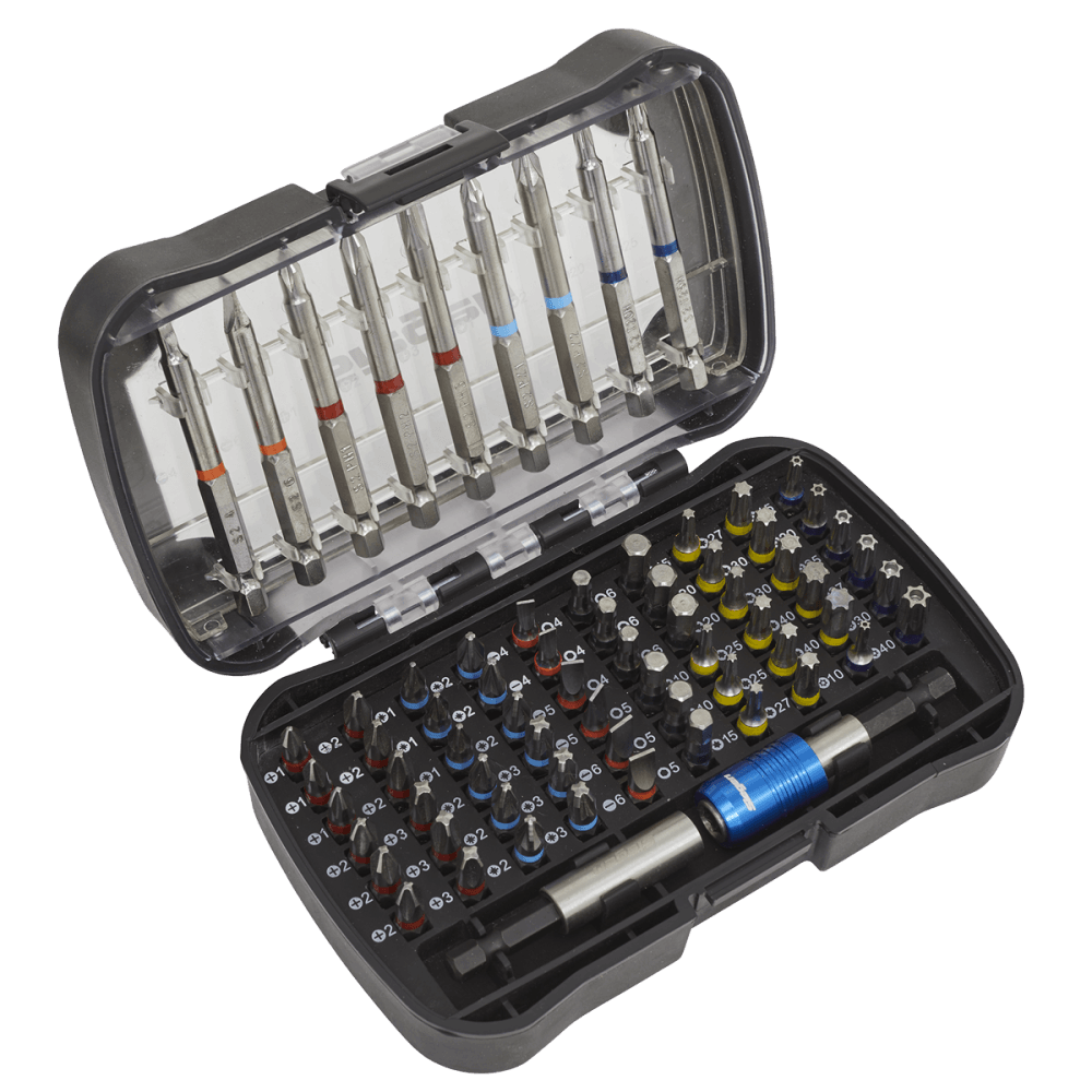 Sealey Power Tool Bit Set 71pc Colour-Coded S2 Model No-S01038
