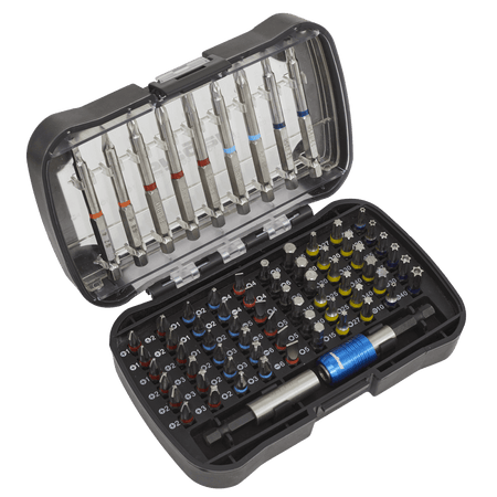 Sealey Power Tool Bit Set 71pc Colour-Coded S2 Model No-S01038