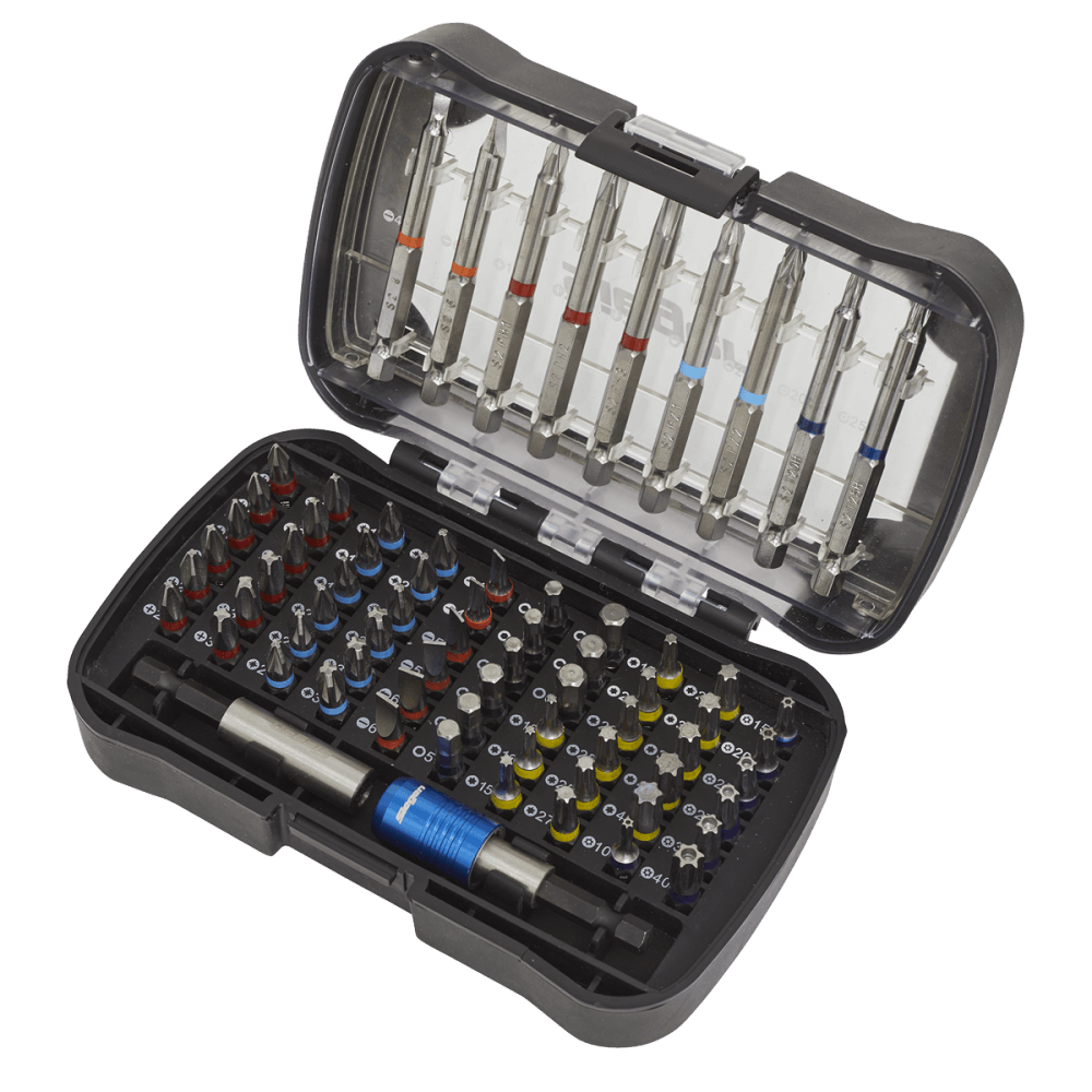 Sealey Power Tool Bit Set 71pc Colour-Coded S2 Model No-S01038