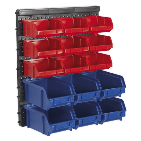 Sealey Bin Storage System Wall Mounting 15 Bins Model No-TPS1569WM