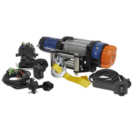 Sealey ATV/Quad Recovery Winch 2040kg Line Pull 12V Model No-ATV2040