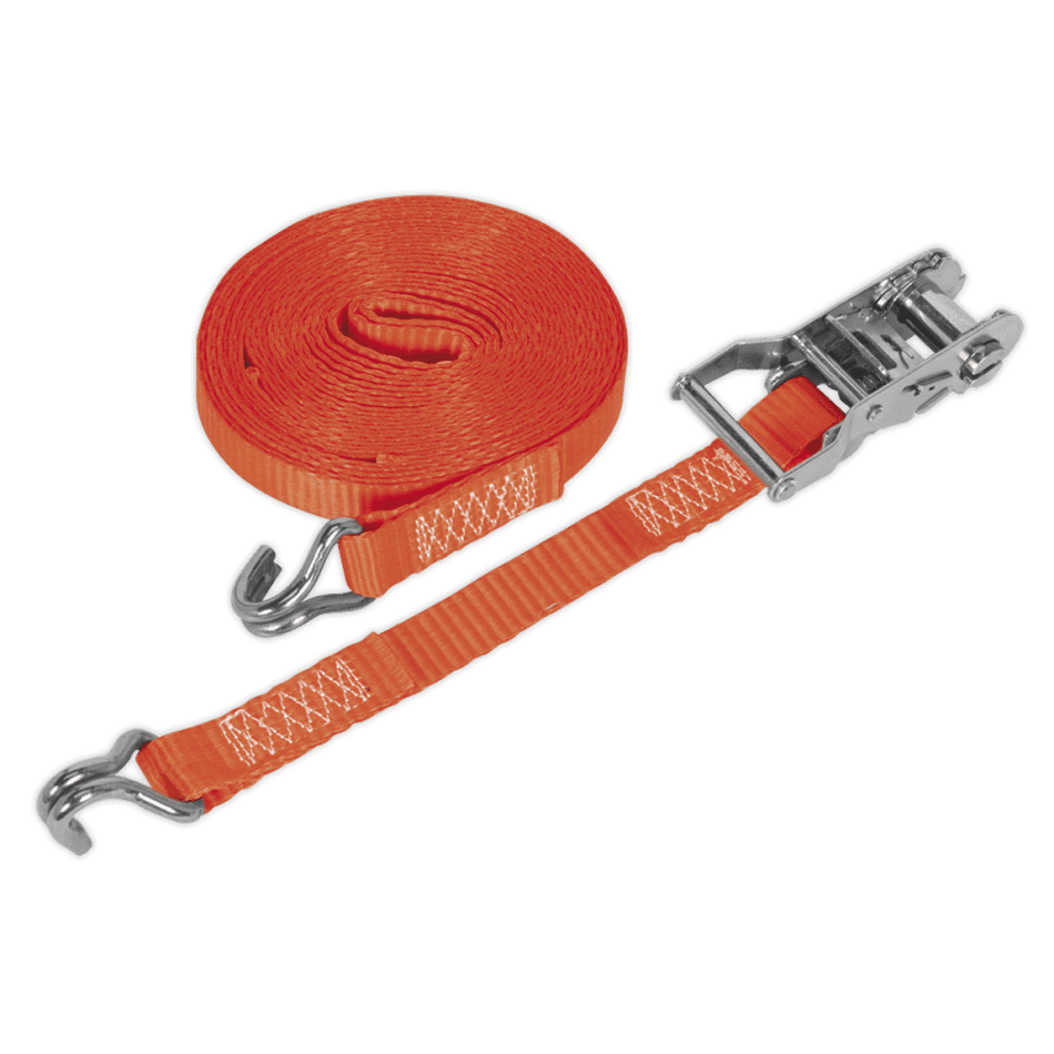 Sealey Ratchet Tie Down 25mm x 6mtr Polyester Webbing 1500kg Load Test Model No-TD1506J