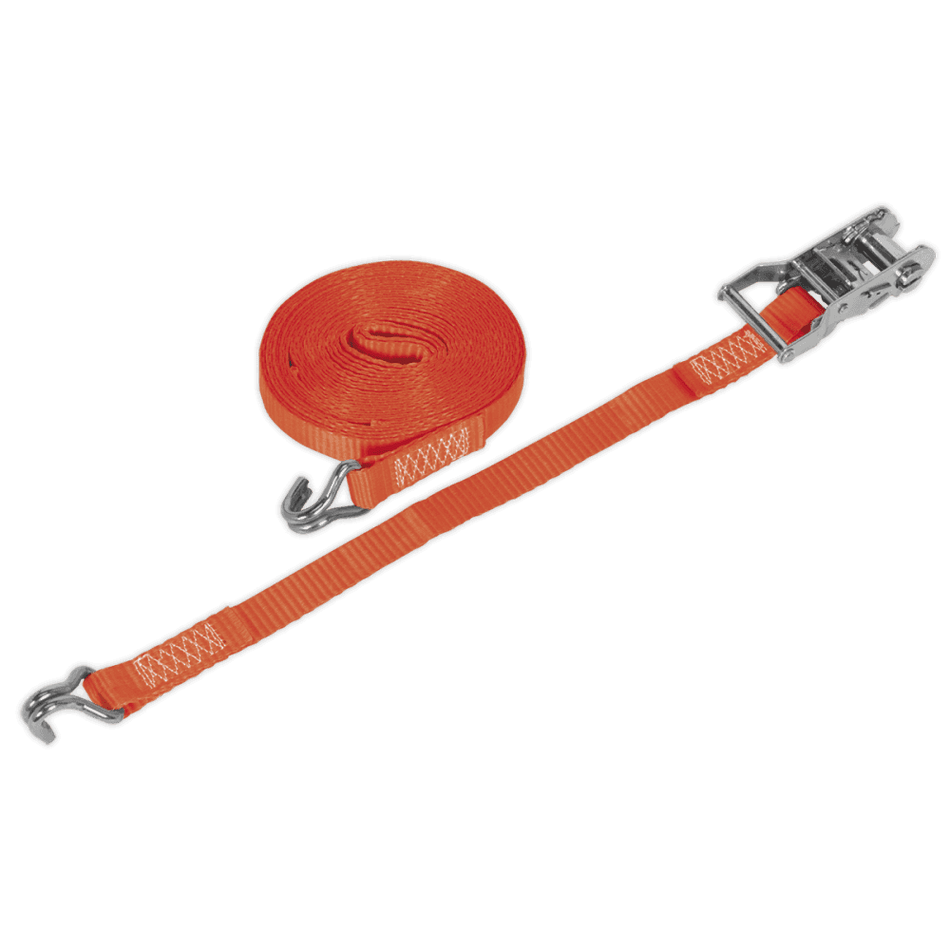 Sealey Ratchet Tie Down 25mm x 6mtr Polyester Webbing 1500kg Load Test Model No-TD1506J