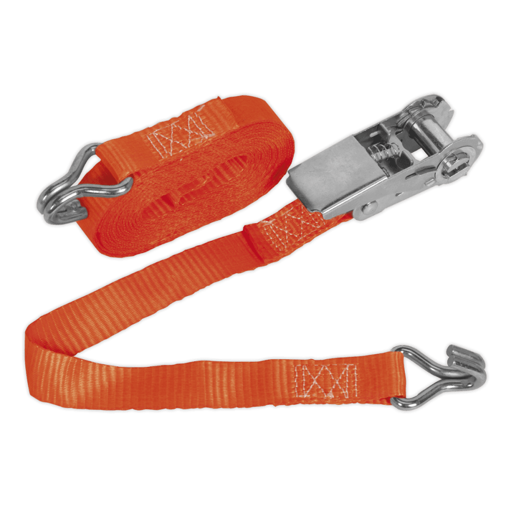 Sealey Ratchet Tie Down 25mm x 4.5mtr Polyester Webbing 800kg Load Test Model No-TD0845J