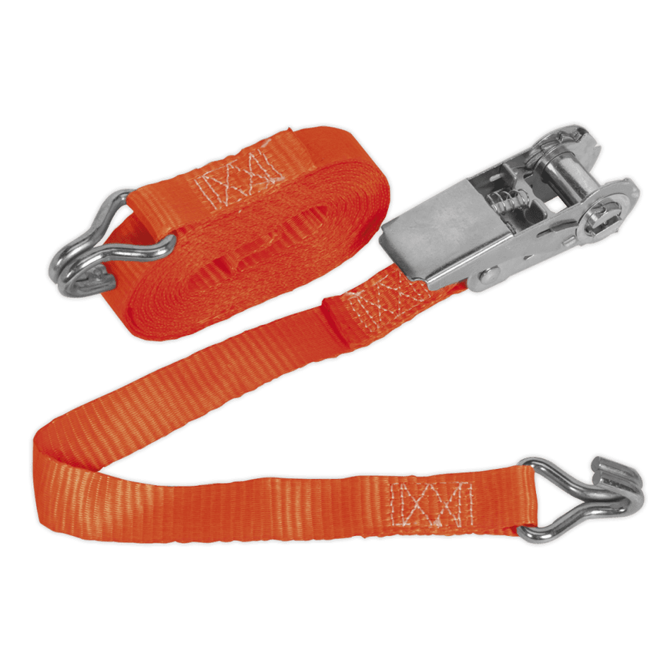 Sealey Ratchet Tie Down 25mm x 4.5mtr Polyester Webbing 800kg Load Test Model No-TD0845J
