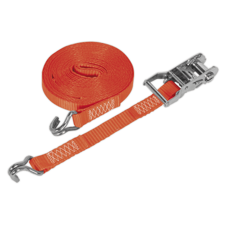 Sealey Ratchet Tie Down 25mm x 10mtr Polyester Webbing 1500kg Load Test Model No-TD1510J