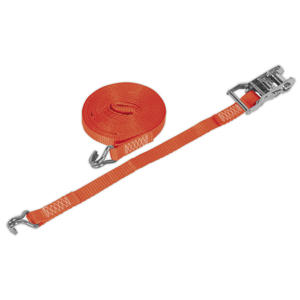Sealey Ratchet Tie Down 25mm x 10mtr Polyester Webbing 1500kg Load Test Model No-TD1510J