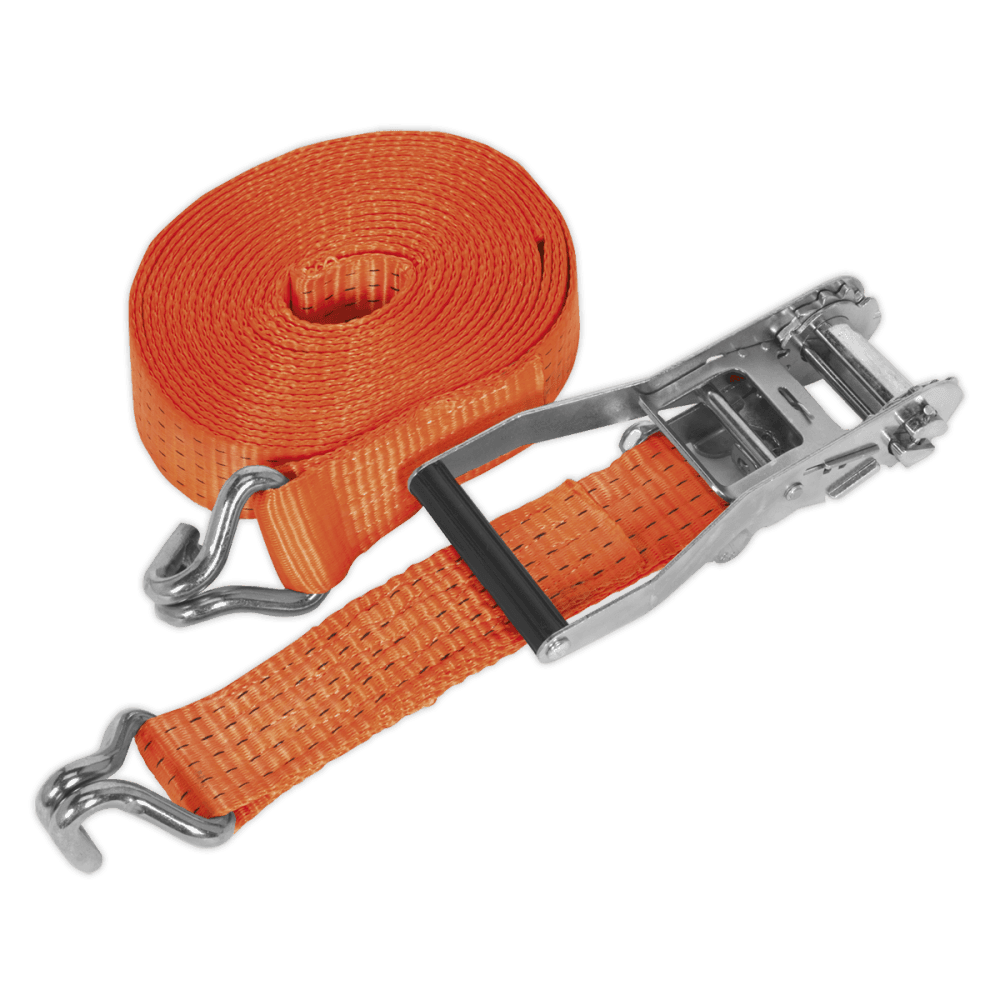 Sealey Ratchet Tie Down 50mm x 8mtr Polyester Webbing 5000kg Load Test Model No-TD5008J