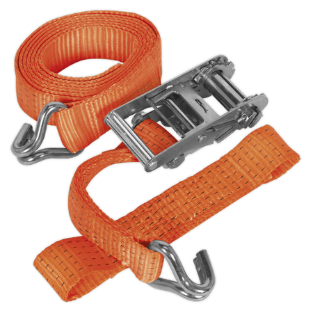Sealey Car Transporter Ratchet Tie Down 50mm x 3mtr Alloy Wheel - Single 5000kg Load Test Model No-TDRWA