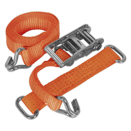 Sealey Car Transporter Ratchet Tie Down 50mm x 3mtr Steel Wheel - Single 4500kg Load Test Model No-TDRWS