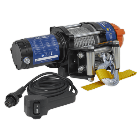 Sealey ATV/Quad Recovery Winch 1135kg Line Pull 12V Model No-ATV1135