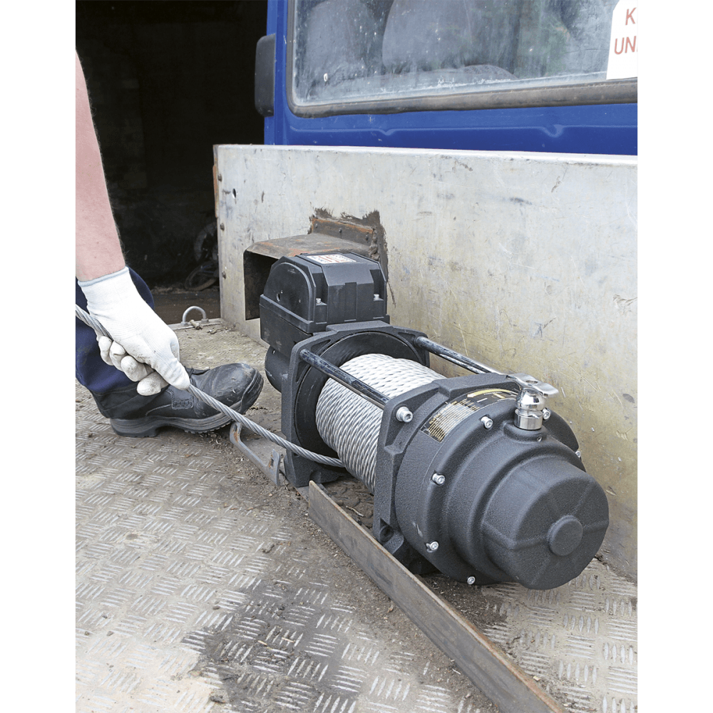 Sealey Recovery Winch 8180kg Line Pull 12V Industrial Model No-RW8180