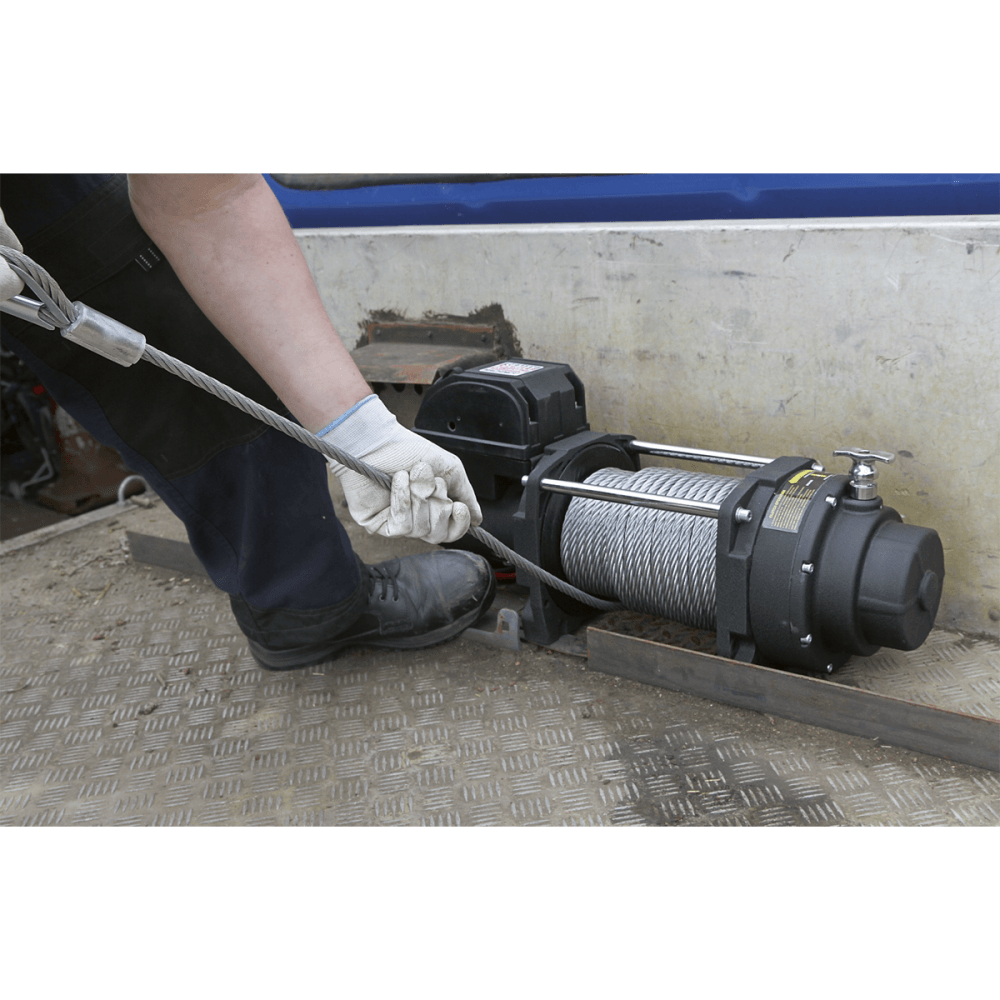 Sealey Recovery Winch 8180kg Line Pull 12V Industrial Model No-RW8180