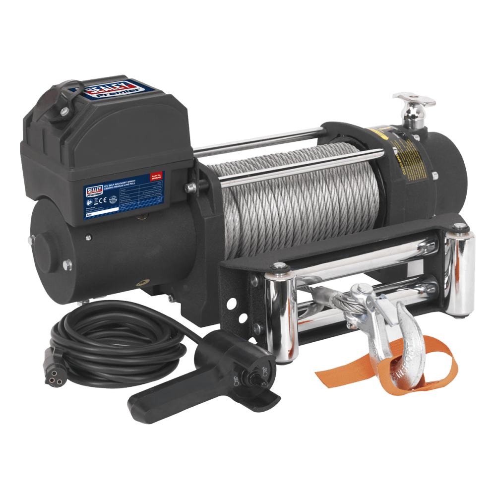 Sealey Self Recovery Winch 4300kg Line Pull 12V Model No-SRW4300