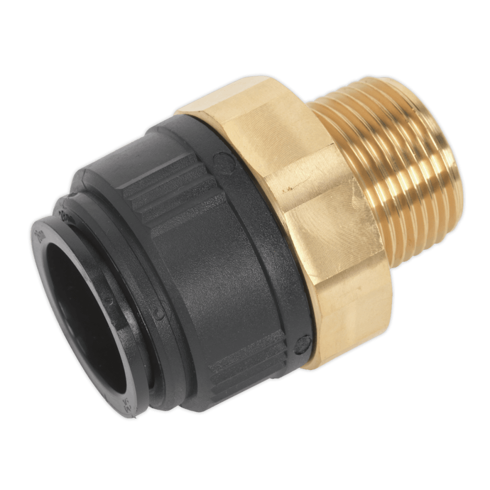 Sealey 28mm x 1"BSPT Brass Straight Adaptor Model No-CAS28BSA