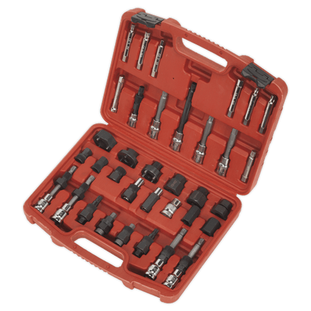 Sealey Alternator Freewheel Pulley Removal Set 35pc Model No-SX404
