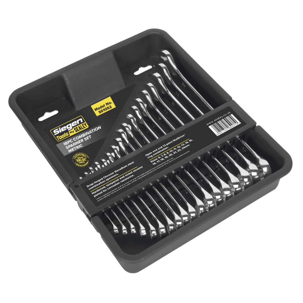 Sealey Combination Spanner Set 18pc Model No-S01052