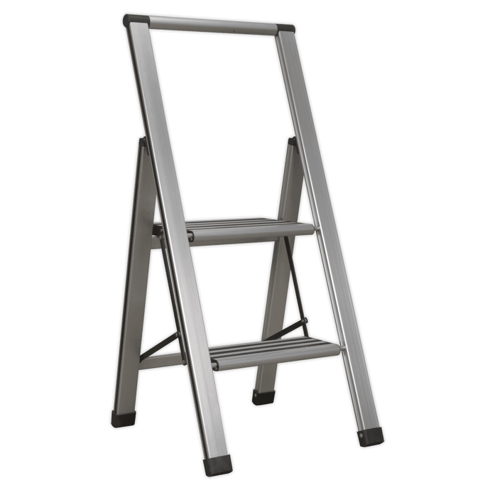 Sealey Aluminium Professional Folding Step Ladder 2-Step 150kg Capacity Model No-APSL2