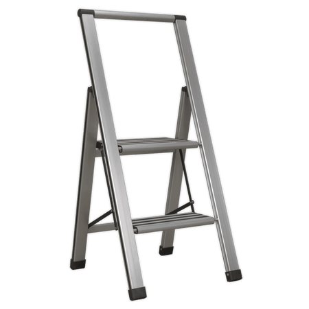 Sealey Aluminium Professional Folding Step Ladder 2-Step 150kg Capacity Model No-APSL2