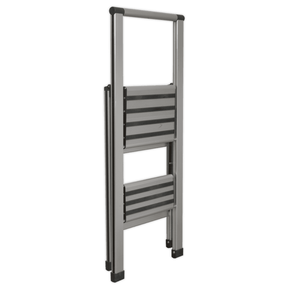 Sealey Aluminium Professional Folding Step Ladder 2-Step 150kg Capacity Model No-APSL2
